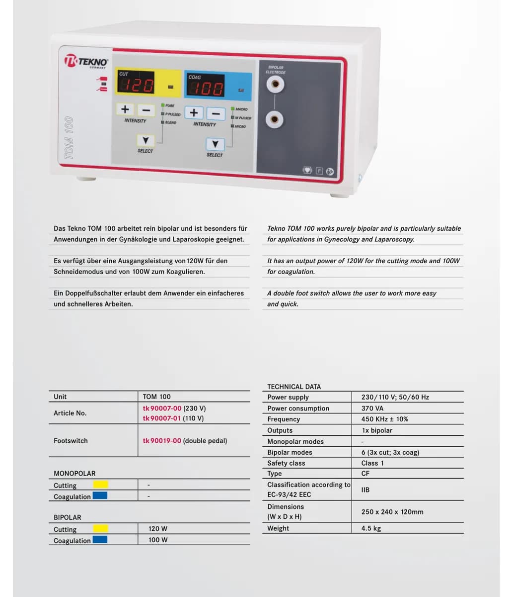 TOM 100 bipolyar YuCh apparati